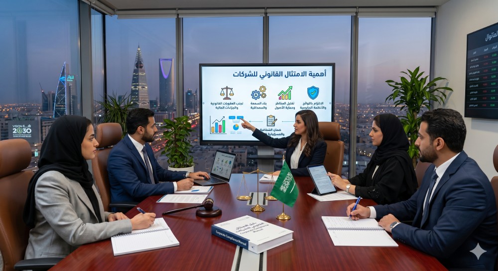 وثيقة قانونية ورمز امتثال للشركات